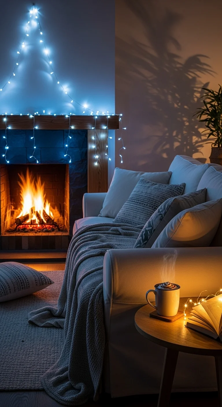 Blue Twinkling Fairy Lights