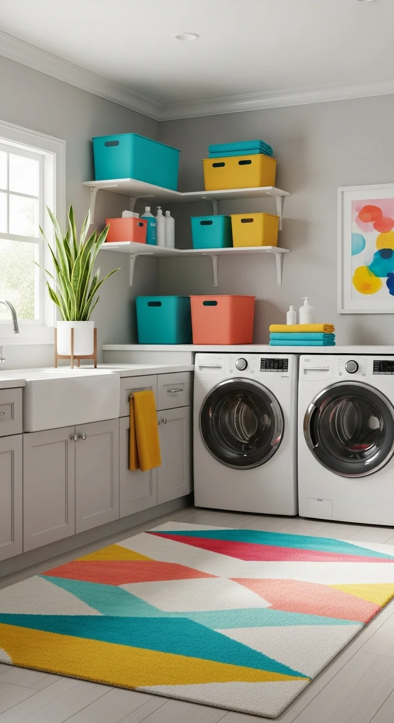 Bright Color Accents Against Neutral Palettes