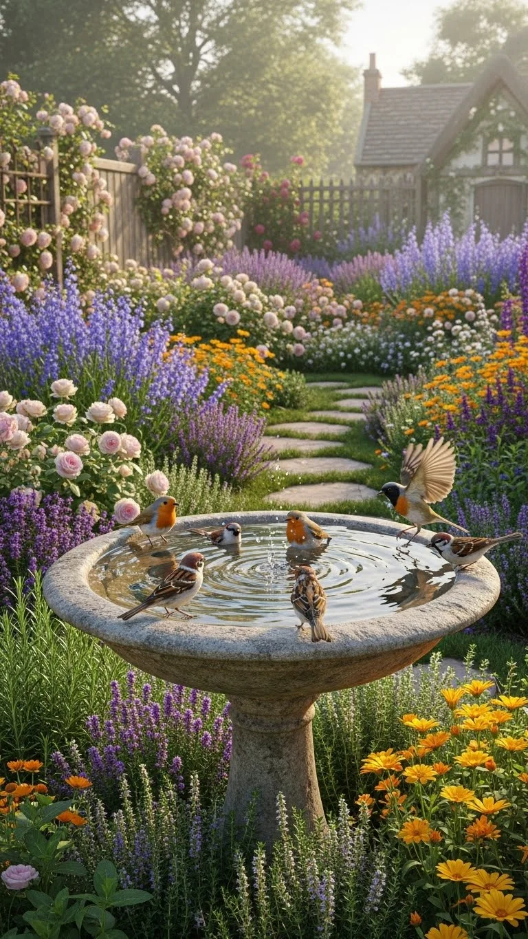 Charming Birdbath