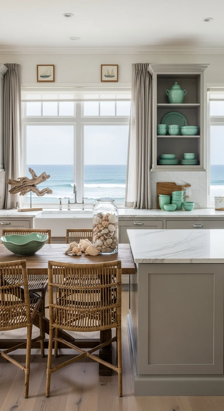 Coastal Vibe with Taupe and Seafoam