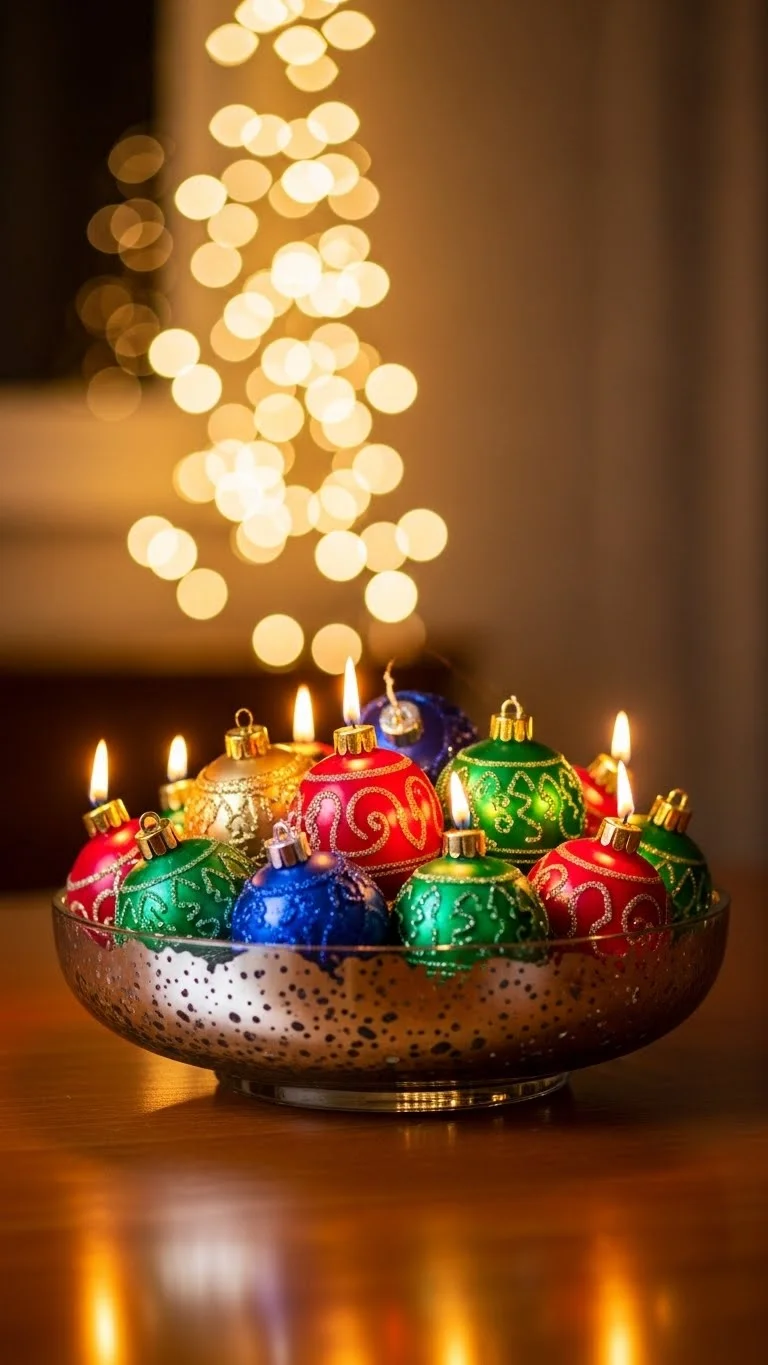 Colorful Ornament Candles