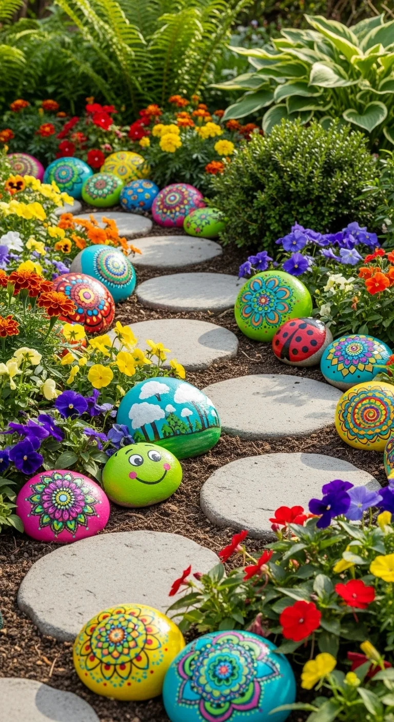 Colorful Painted Rocks