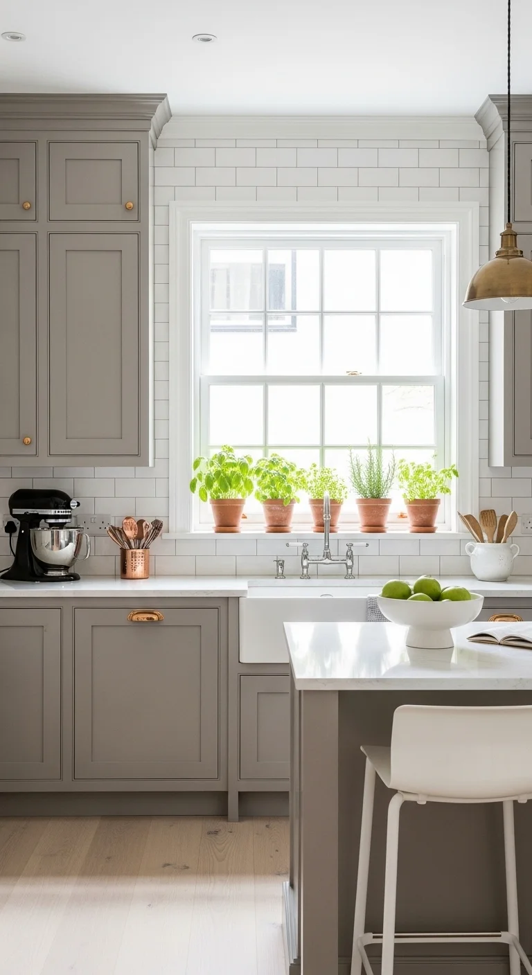 Elegant Taupe and White Contrast