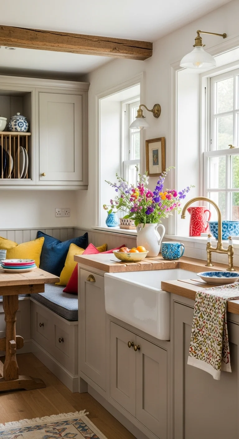 Family-Friendly Kitchen with a Cozy Nook