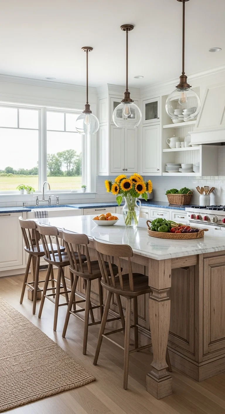 Farmhouse Elegance with a Splash of Color