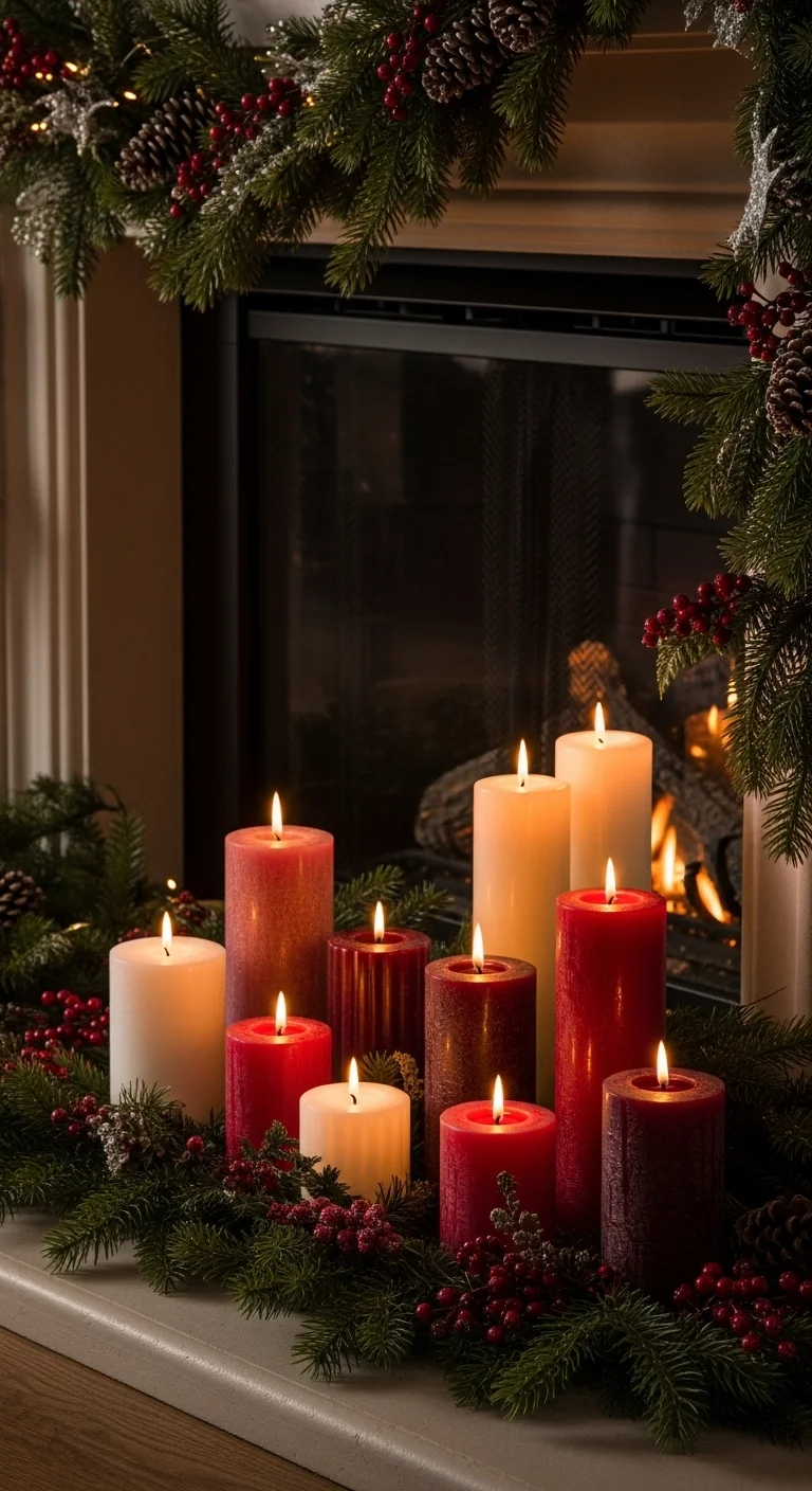 Festive Candle Display