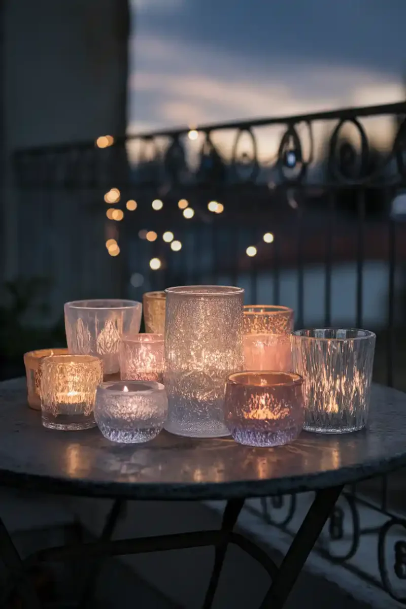Glimmering Glass Candle Holders