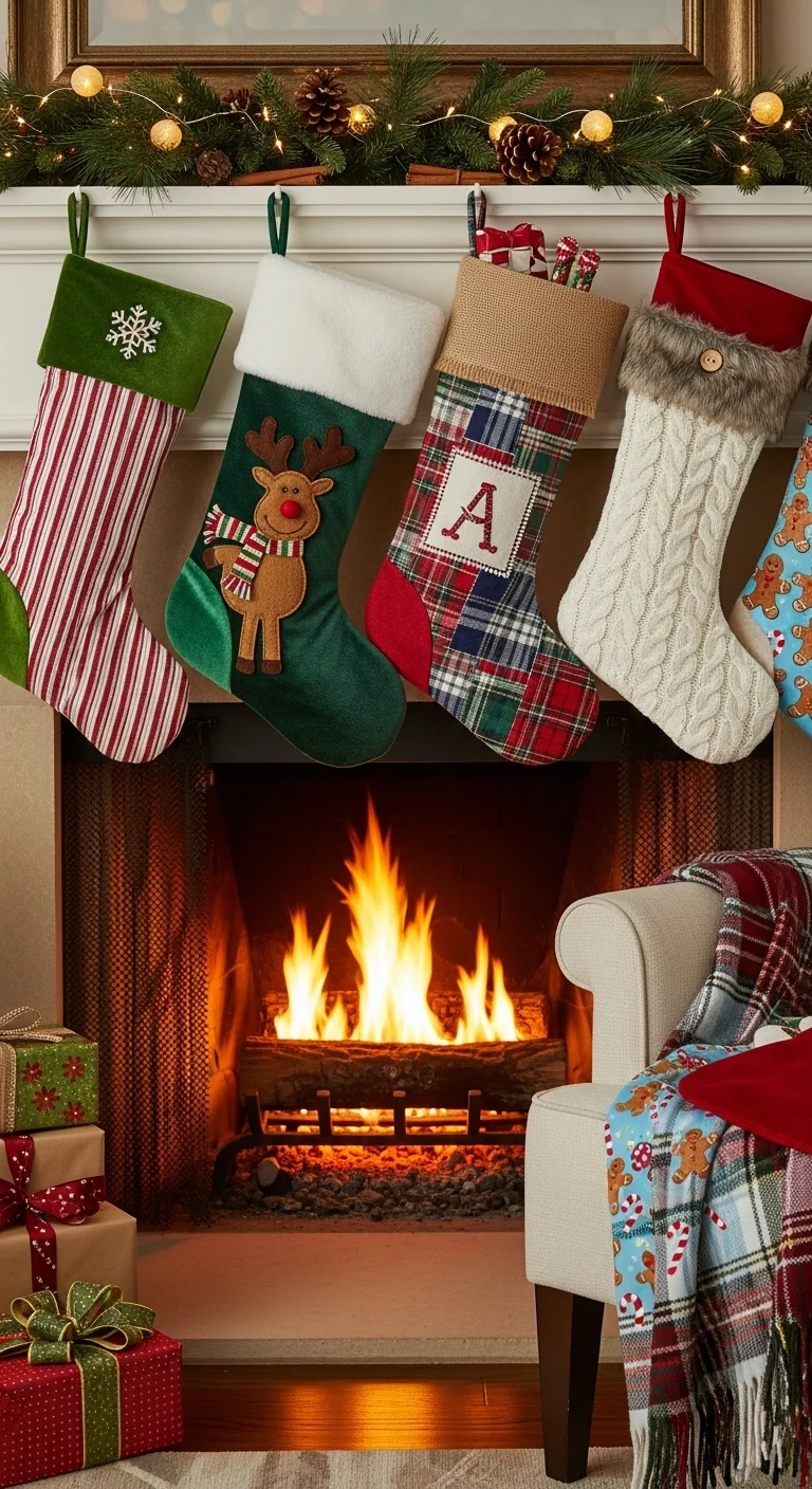 Handmade Stockings by the Fire