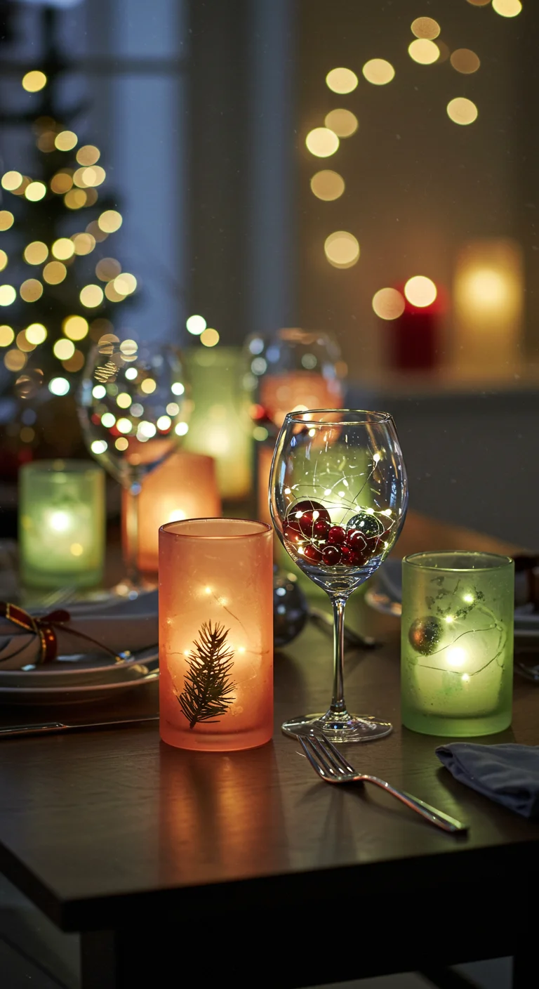 3. Glowing Glassware: Elevate Your Table Setting with Festive Flair