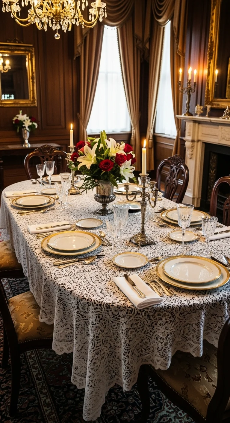 Intricate Lace Tablecloths