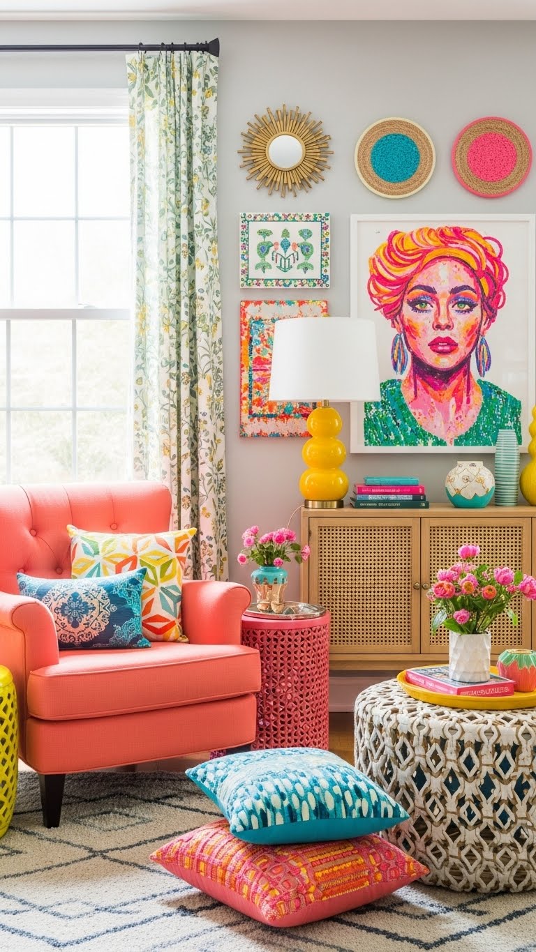 5. Colorful Accents to Brighten the Space