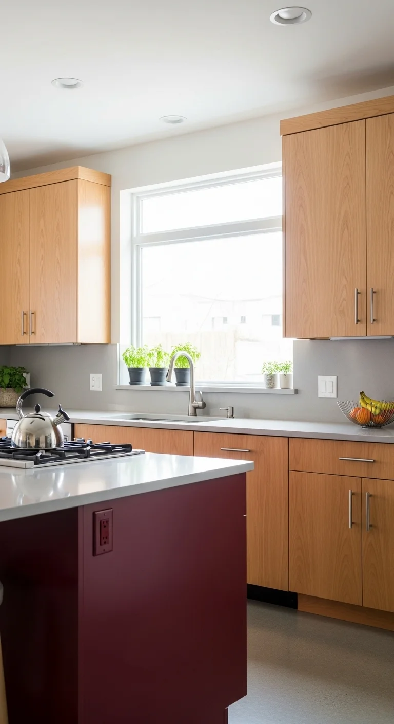 Maple and Burgundy Combo for Modern Charm