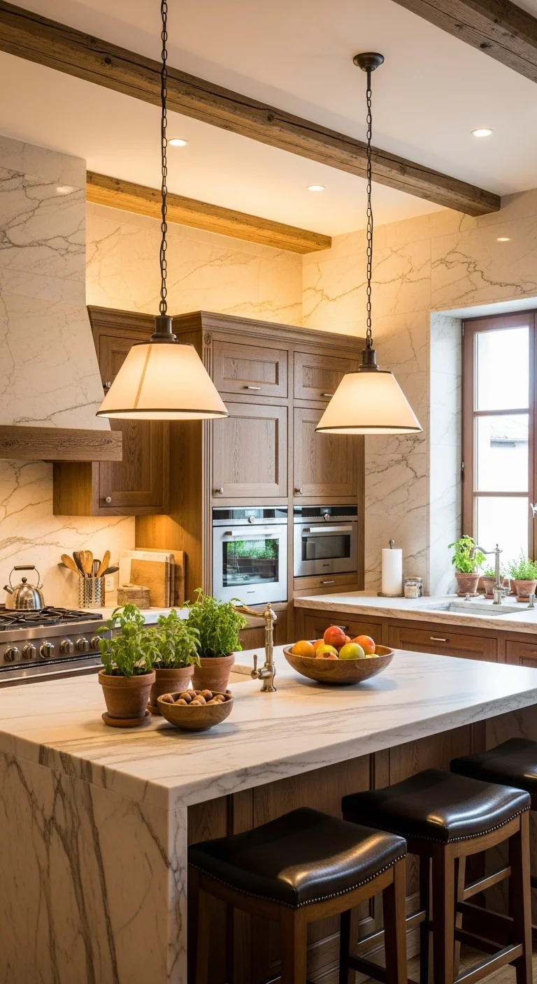 Marble and Wood Harmony