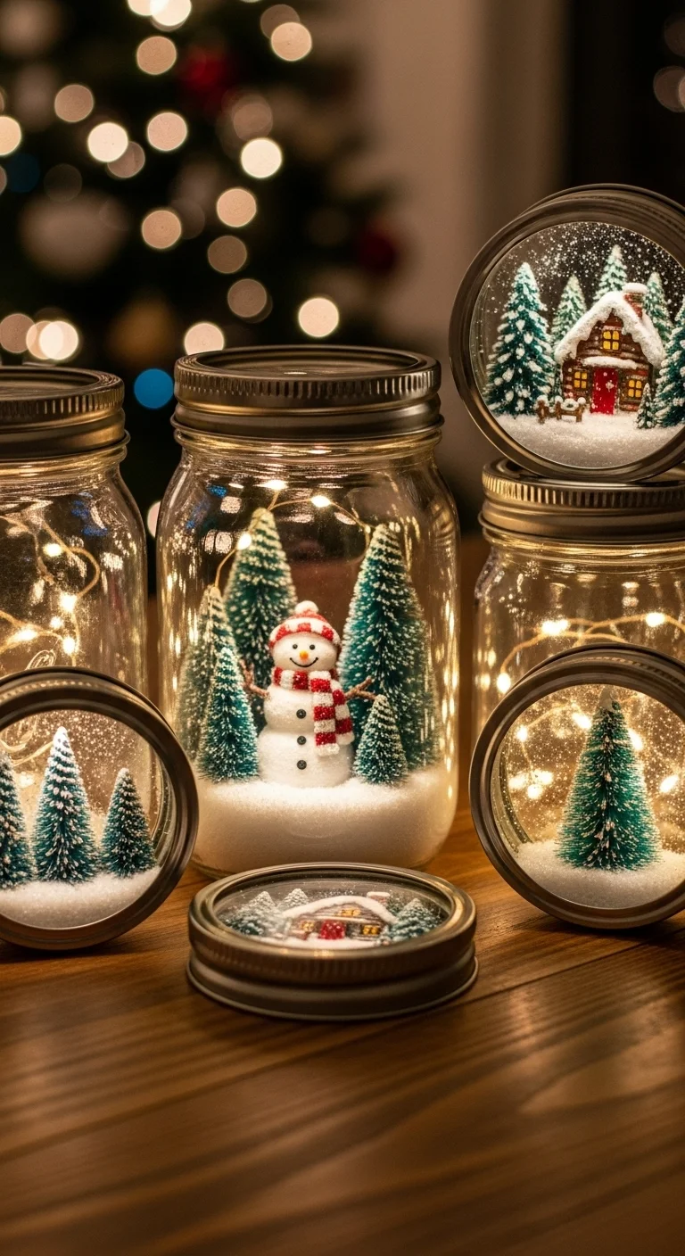 Mason Jar Lid Ornaments