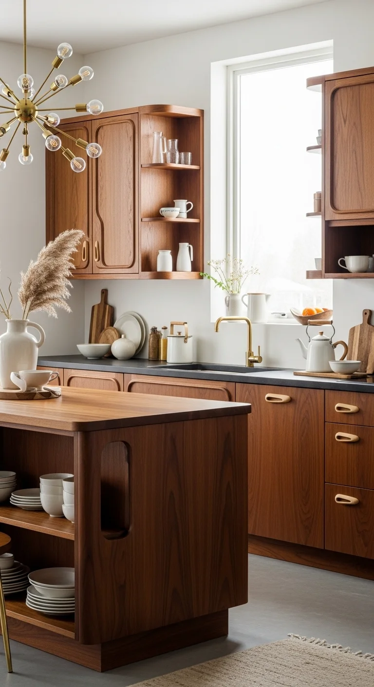 Mid-Century Modern Wood Cabinets