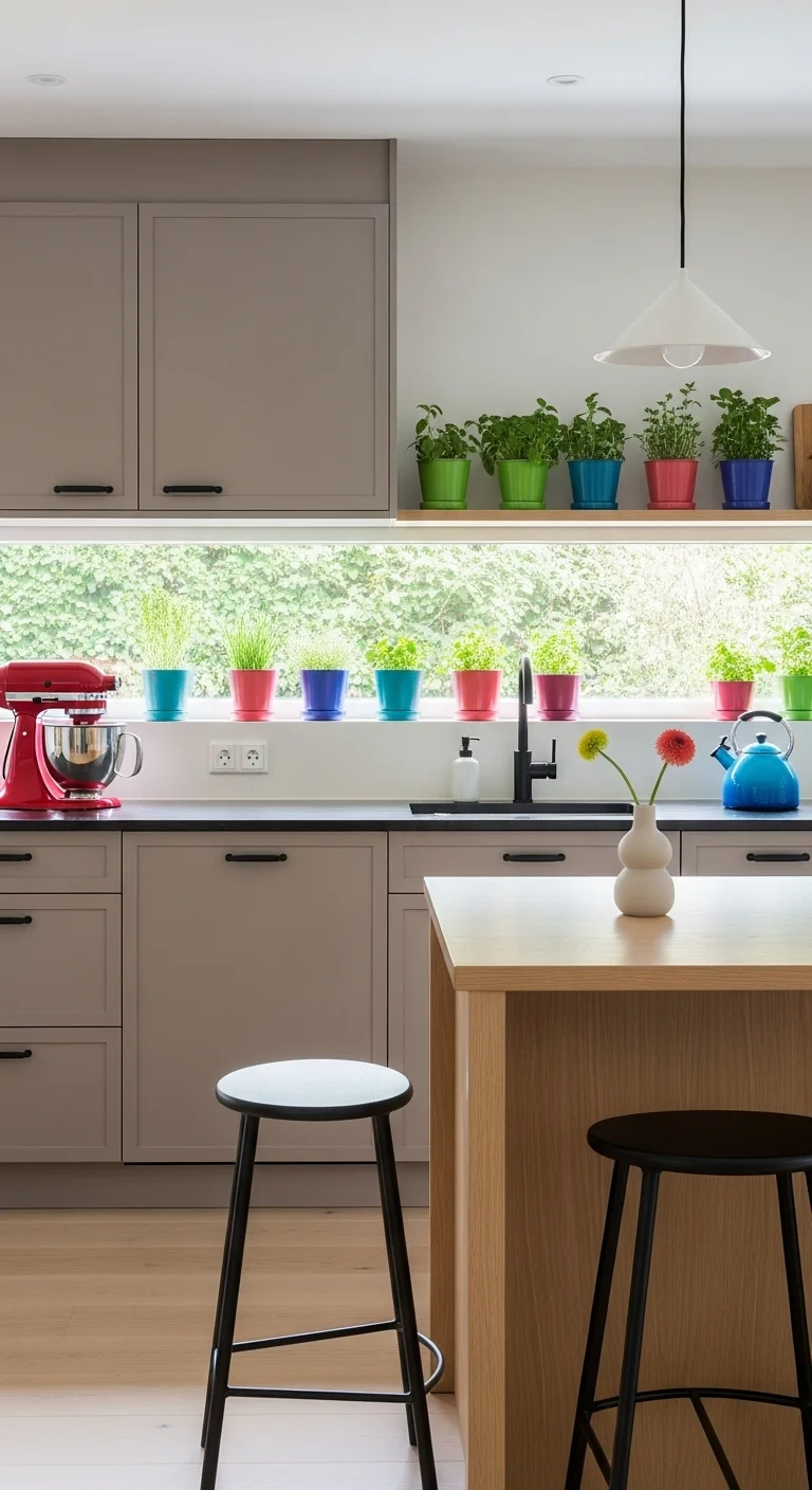 Minimalist Taupe with Bold Contrast