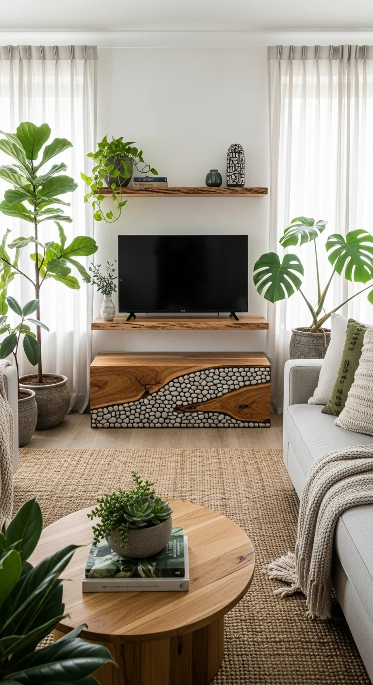 Nature-Inspired with Wood and Stone