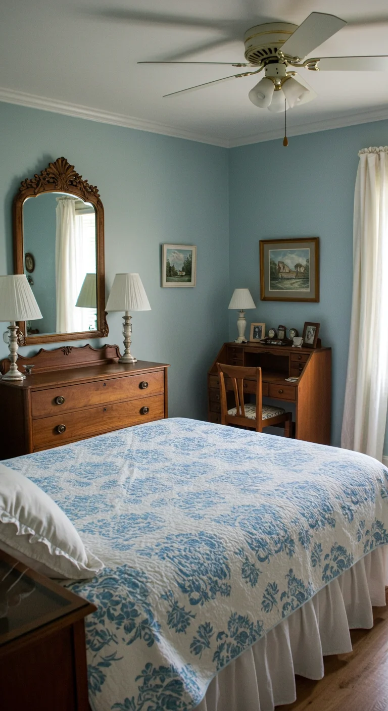 Nostalgic Blue and White Haven