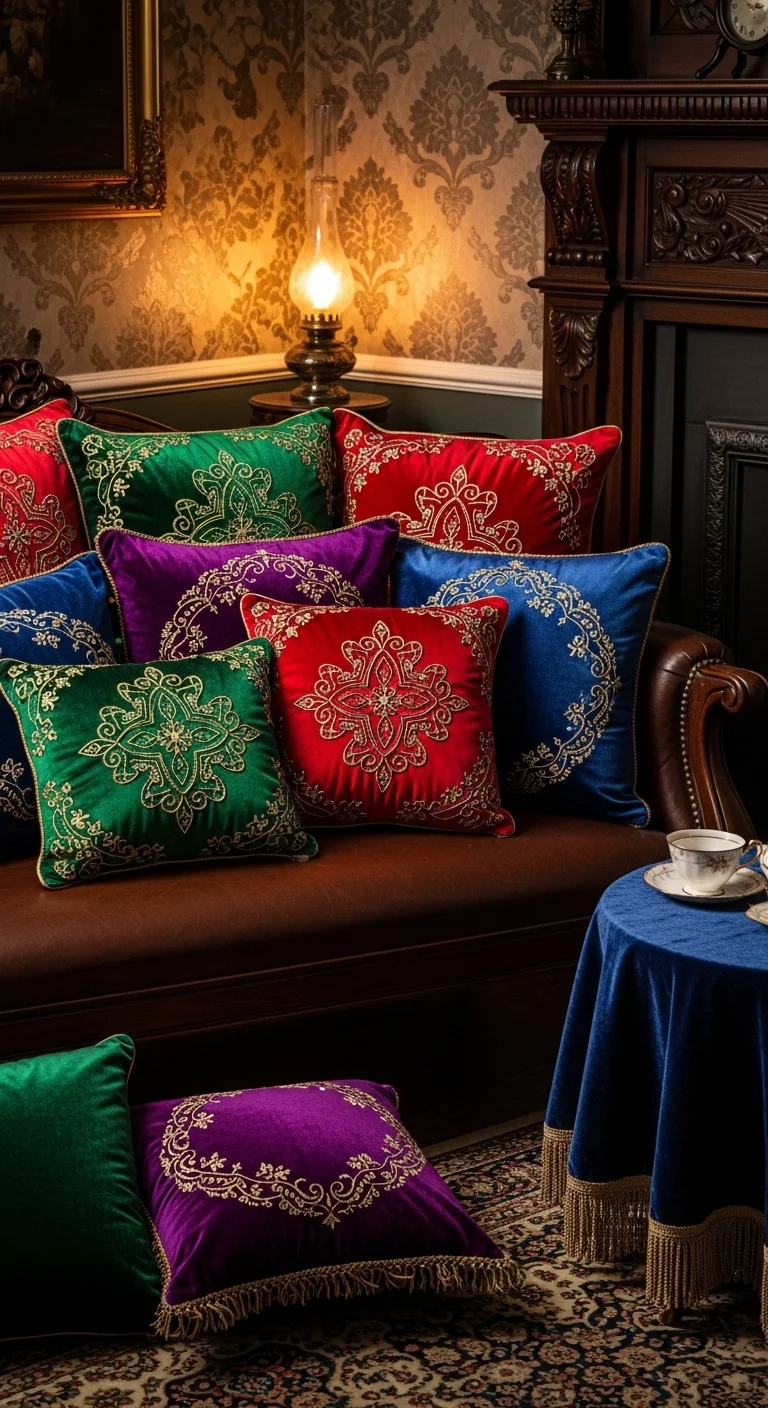 Ornate Velvet Cushions