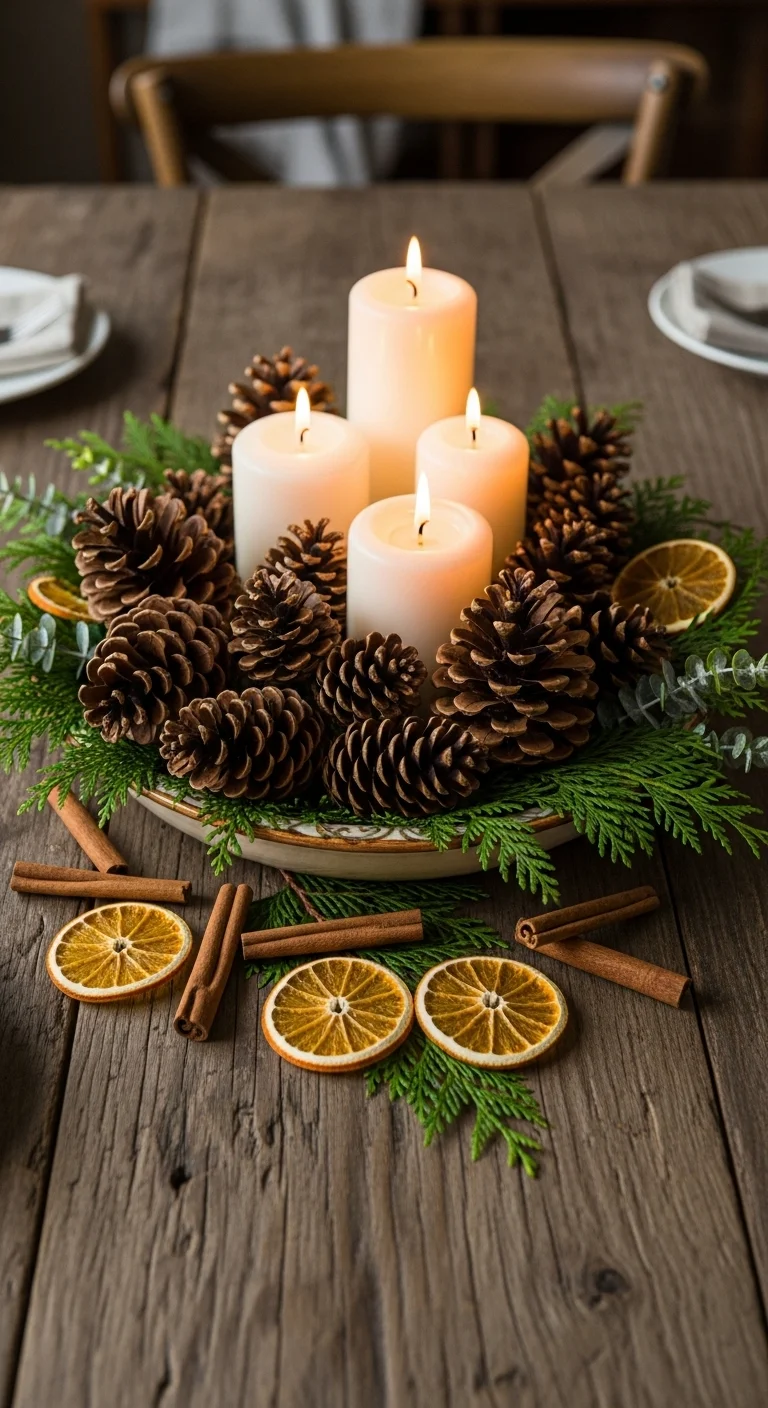Pinecone Centerpieces