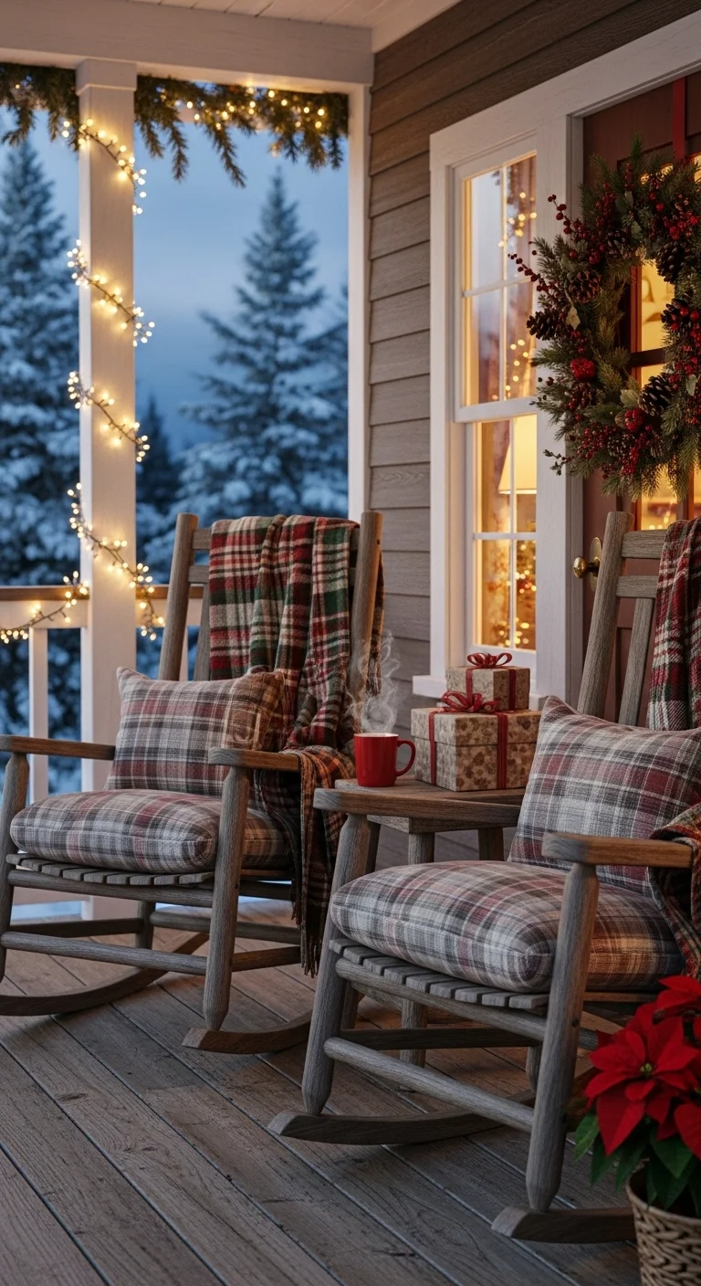 Plaid Blankets and Cushions