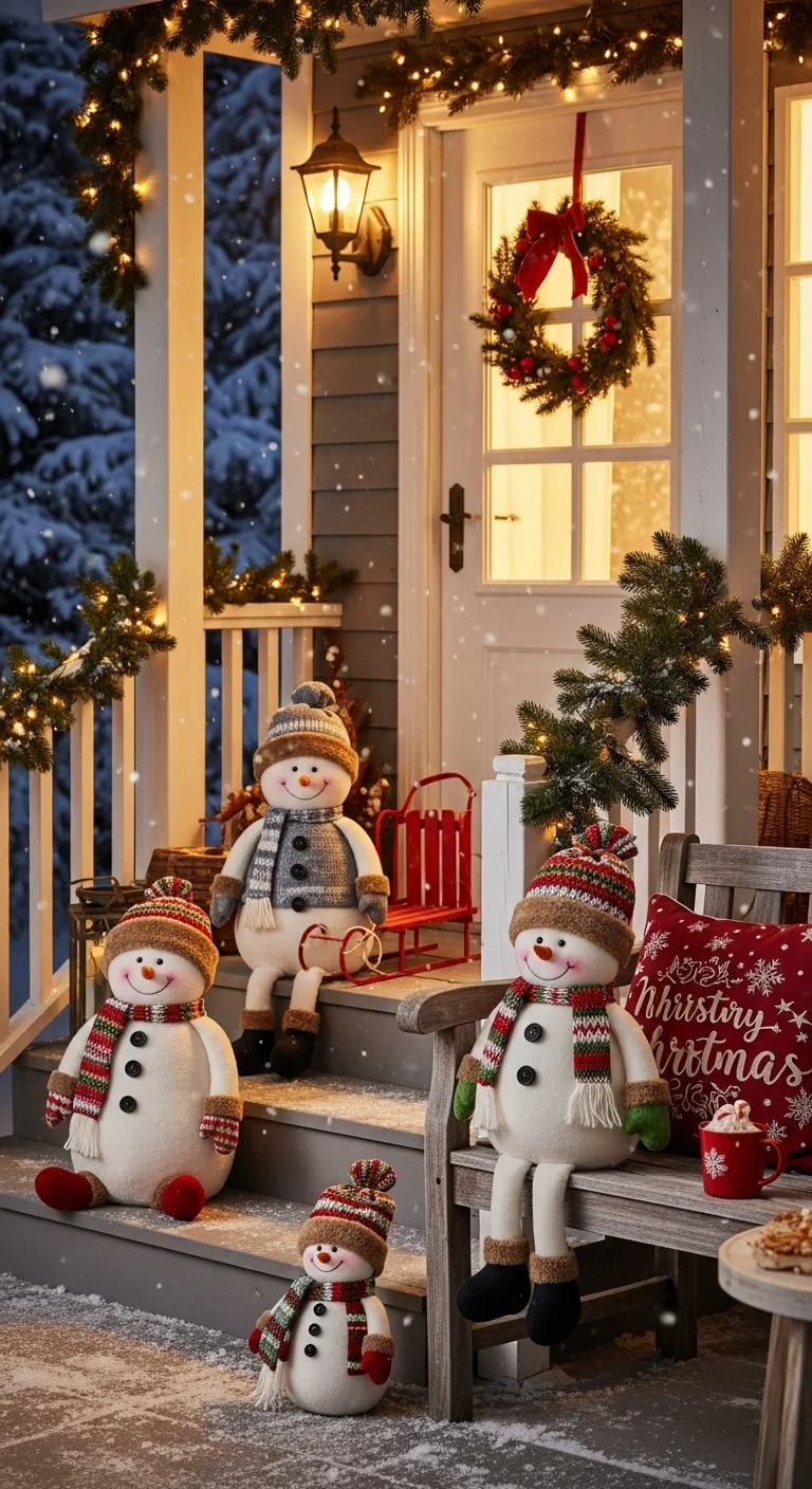 Playful Plush Snowmen