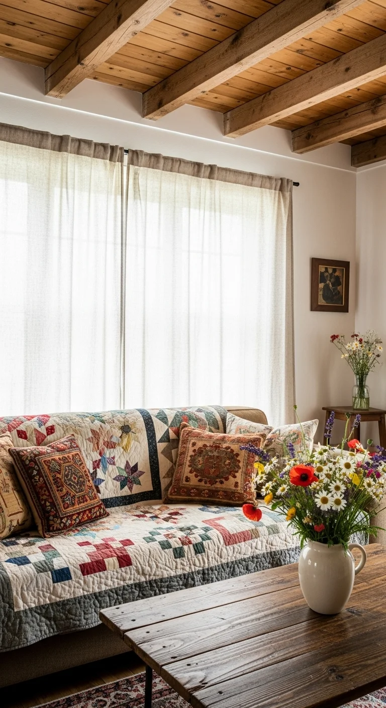 Rustic Charm with Exposed Beams