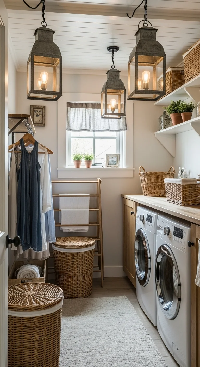 Rustic Lantern-Style Lighting