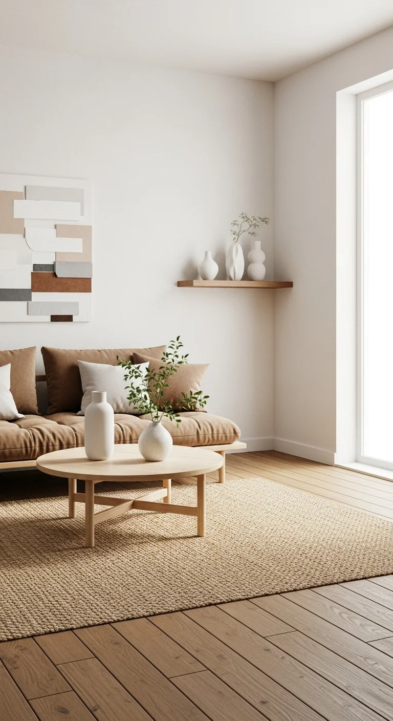 Serene Minimalism with Natural Textures