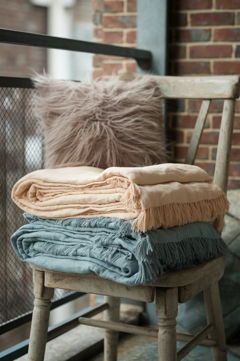 Soft Linen Throws & Pillows