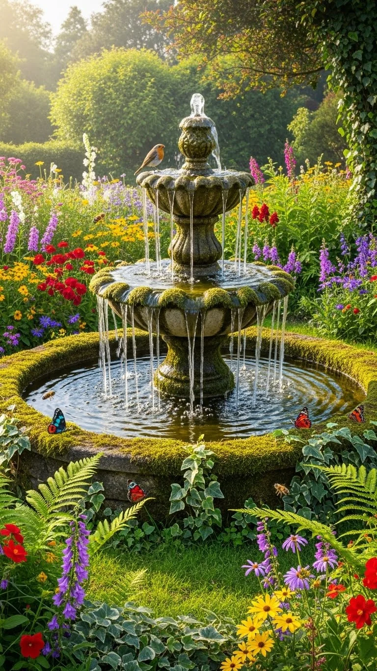 Tranquil Stone Fountain