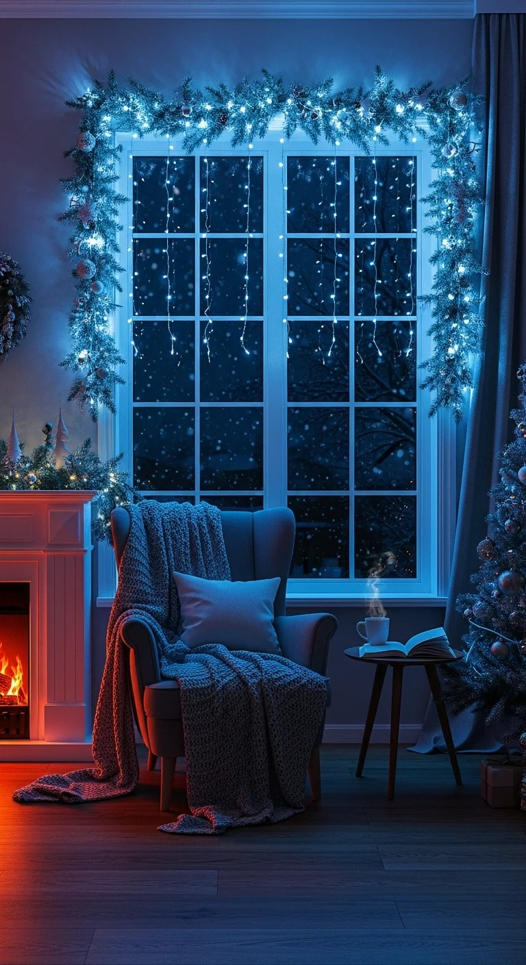 Twinkling Blue Lights