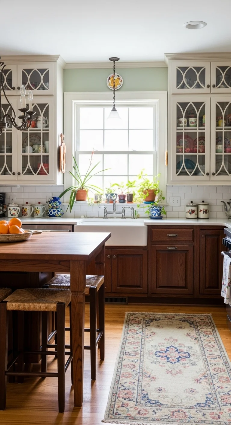 Vintage Glass-Front Cabinets