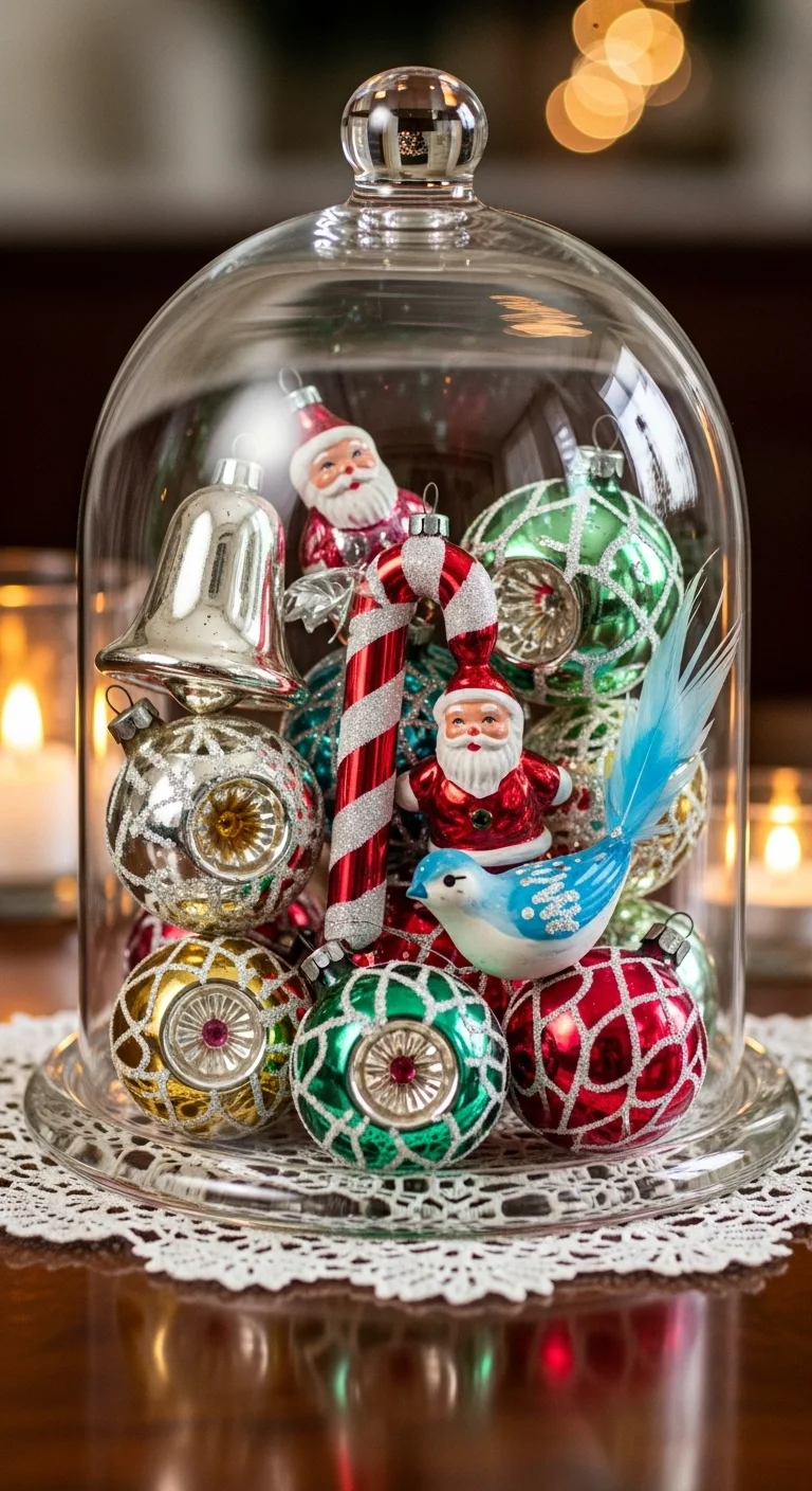 Vintage Ornaments Display