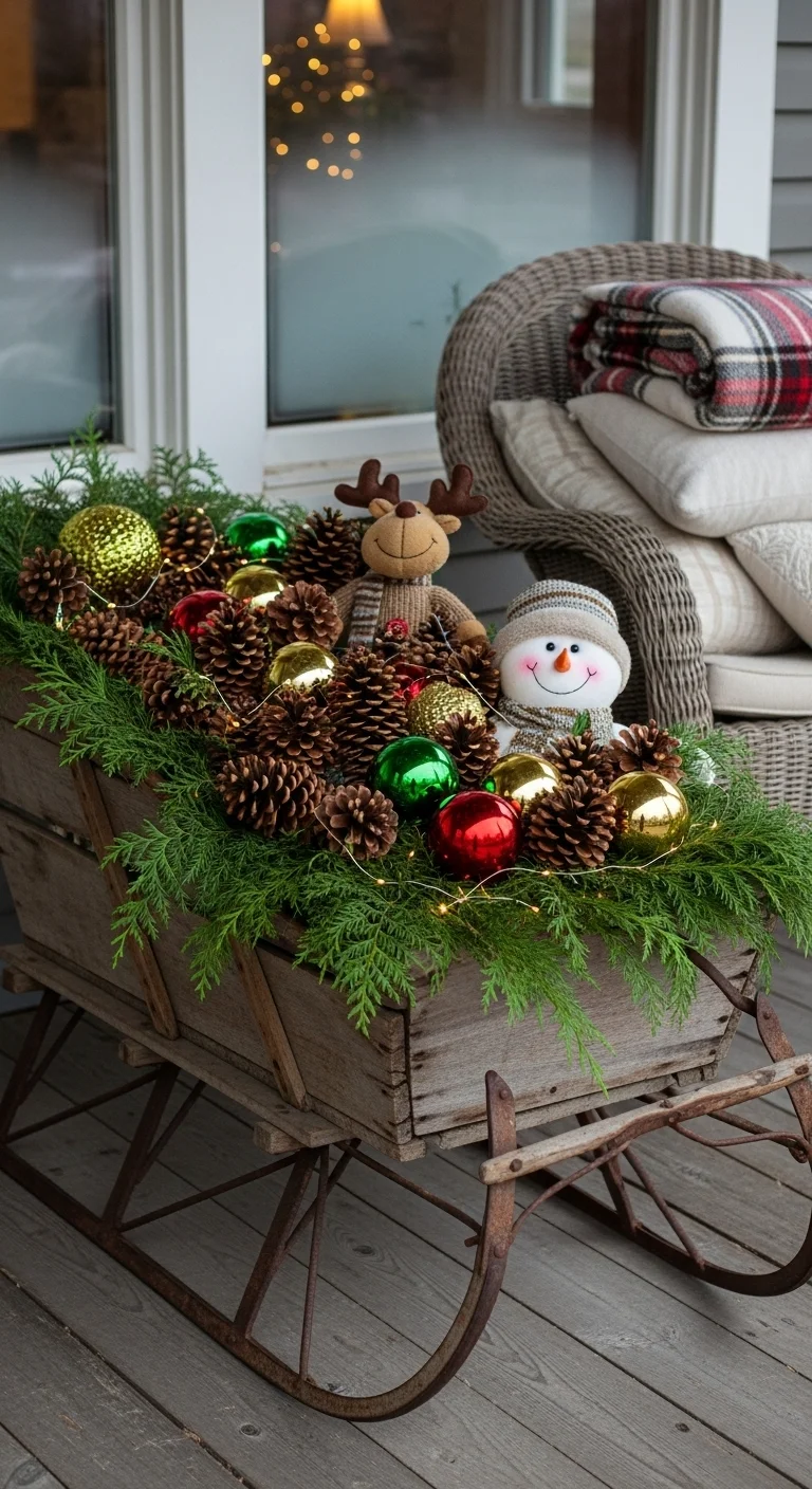 Vintage Sleigh Centerpiece