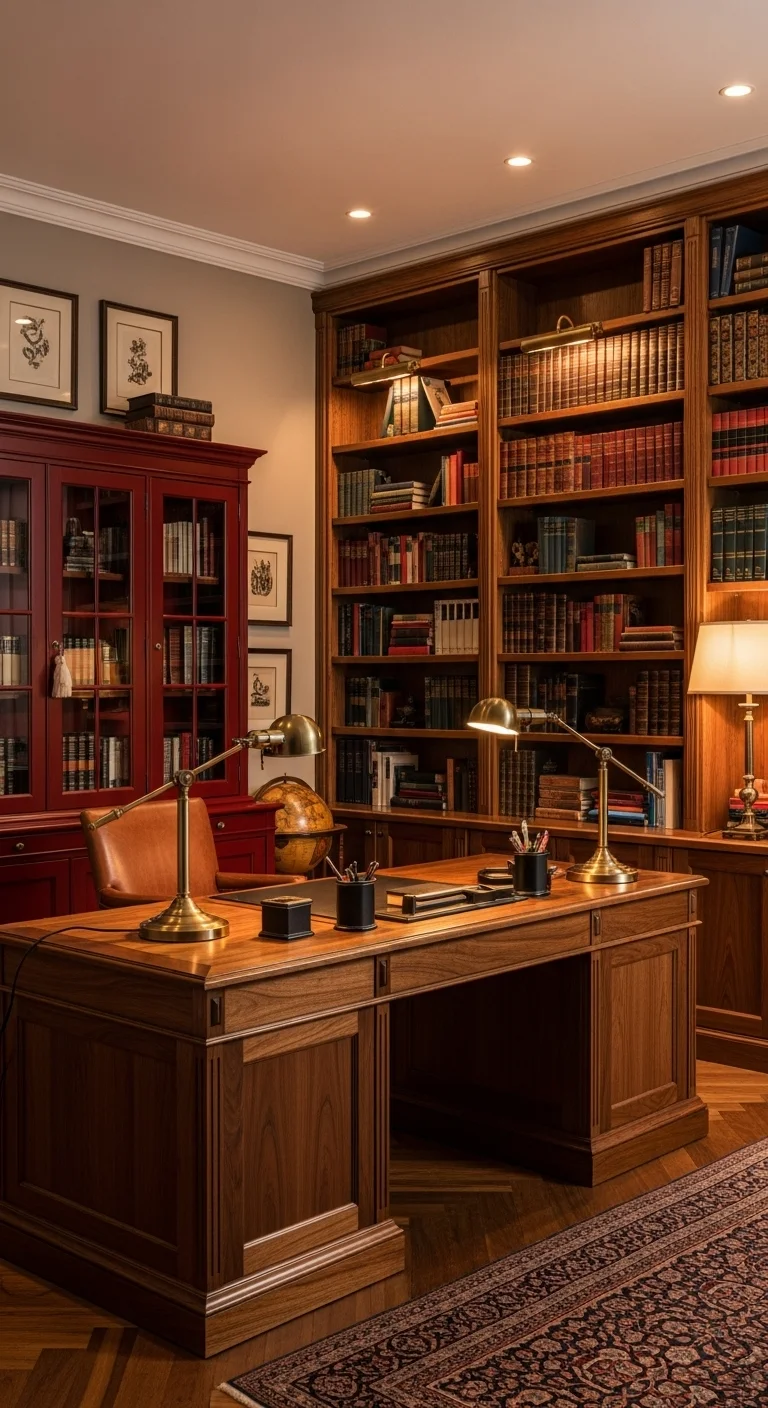 Walnut and Dark Red Sophistication