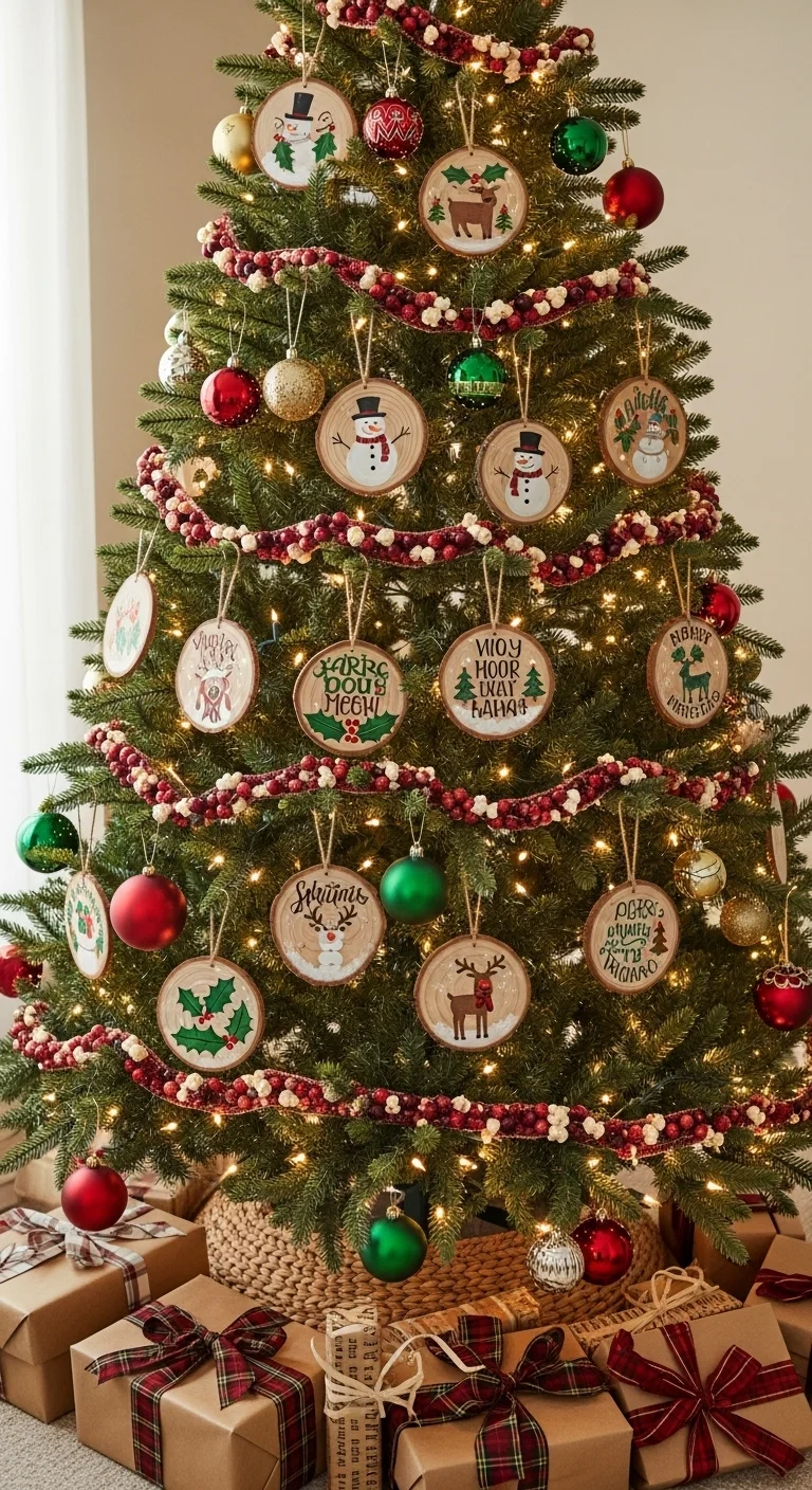 Whimsical Wood Slice Ornaments