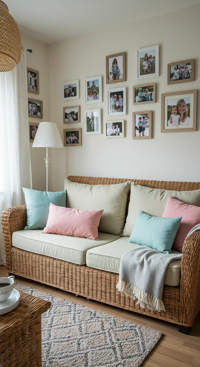 Wicker Love Seat with Cozy Cushions